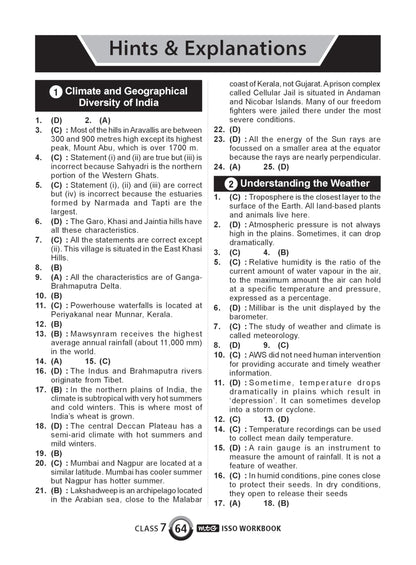 MTG International Social-Studies Olympiad (ISSO) Workbook Class 7 - Chapter-wise MCQs with Achievers Section - SOF Olympiad Books For 2026-27 Exam