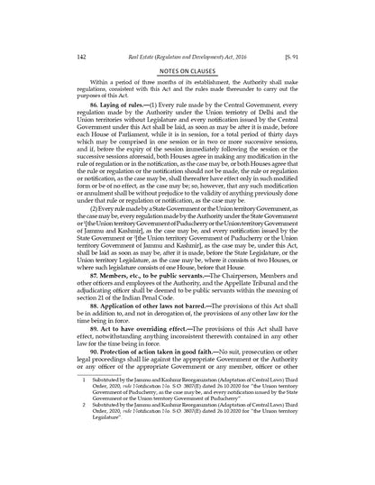 Lawmann's Real Estate (Regulation and Development) Act, 2016 | Bare Act with Comments