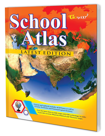 SCHOOL ATLAS LATEST EDITION (ENGLISH) - ART PAPER | School Atlas: Latest Edition with Comprehensive Mapping