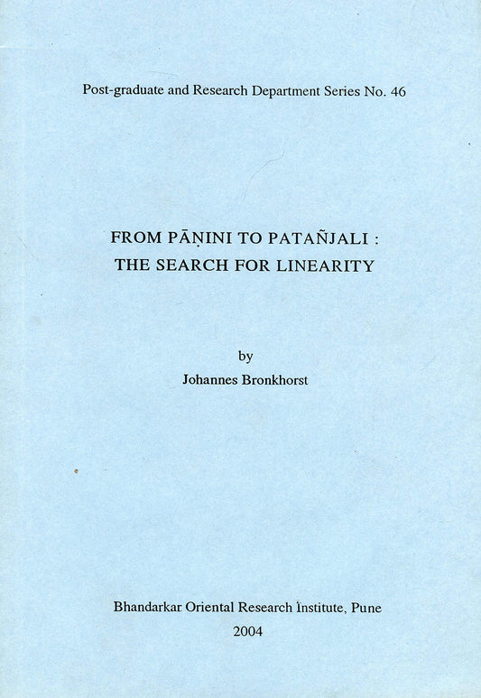 From Panini to Patanjali: The Search for Linearity book cover