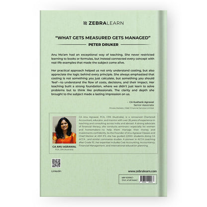 From Cost to Control: A Practical Guide to Effective Cost Management, Pricing Decisions & Profitability for Business Owners, Finance Leaders and Entrepreneurs by Anu Agrawal | ZebraLearn Books