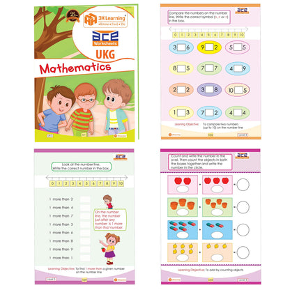 UKG Kids 284 Page 3 CBSE Books Early Learning Activity Skill Worksheets All in One English Maths GK / EVS Fun Coloring Pre School KG 2 Montessori 4-6 Yrs Upper Kindergarten Children Workbooks Kit set