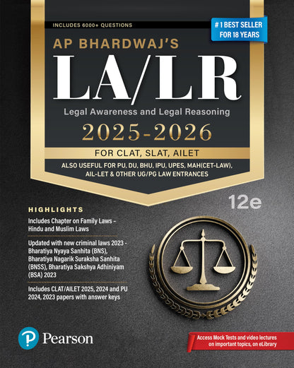 Legal Awareness and Legal Reasoning for CLAT, SLAT, AILET, 12e (Old edition)