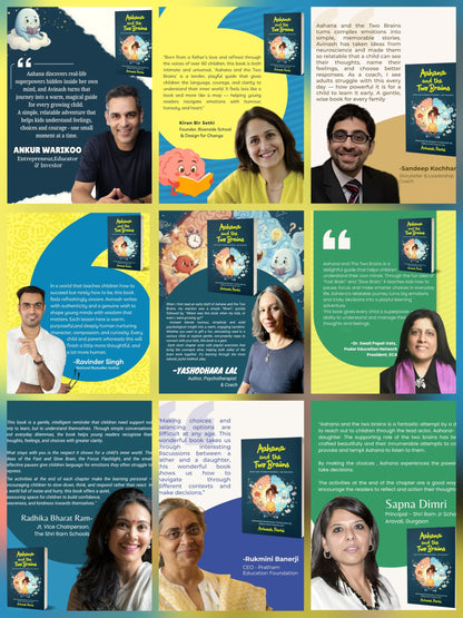 Aahana and the Two Brains: Interactive Picture Book with Fun Questions That Help Children Understand Their Minds and Emotions via Tools Age 7+ By Avinash Parhi