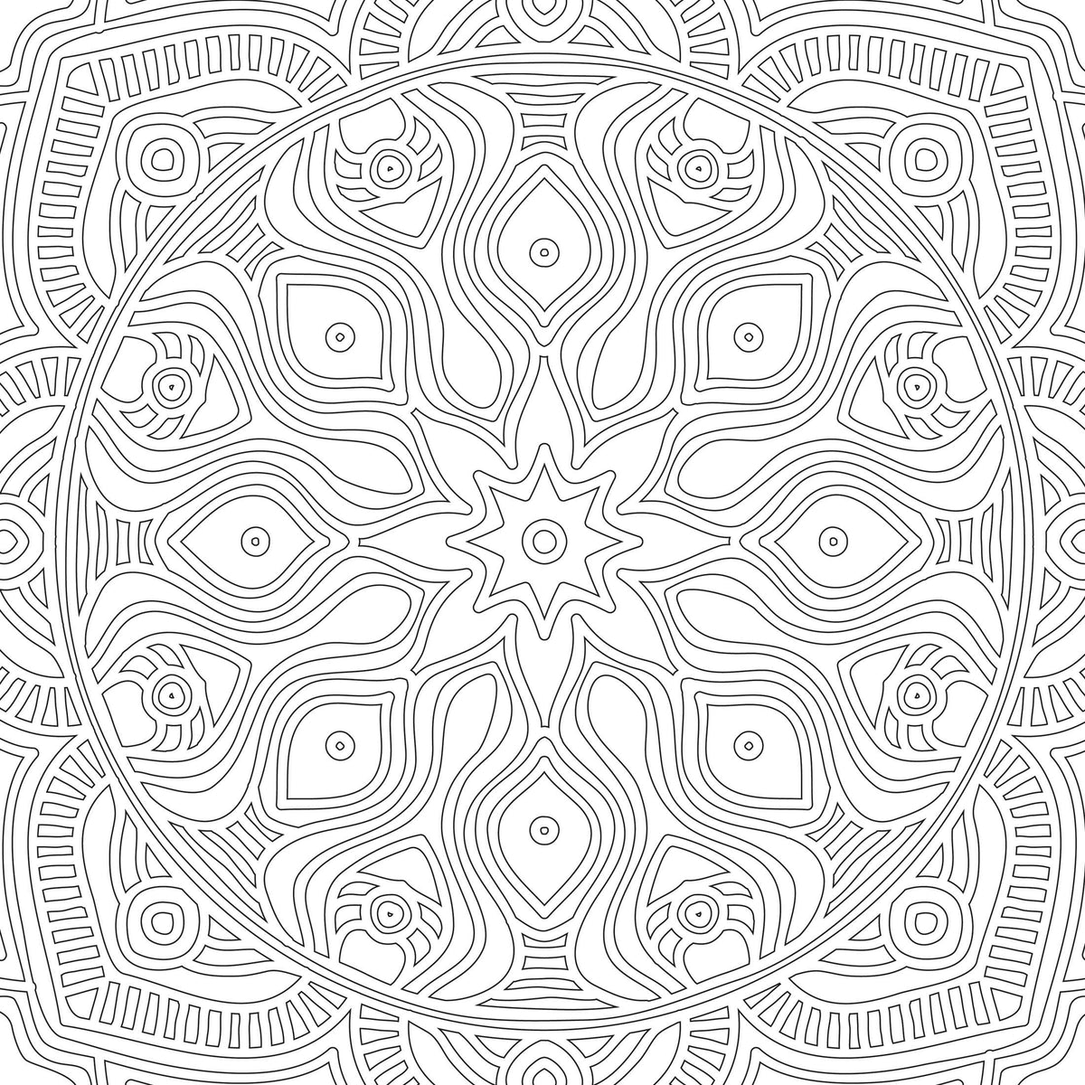 Refreshing Mandala – Colouring Book for Adults Book 1 | Intricate Mandala Designs for Mindfulness, Relaxation & Creativity | High Quality Paper for Pens, Pencils & Markers