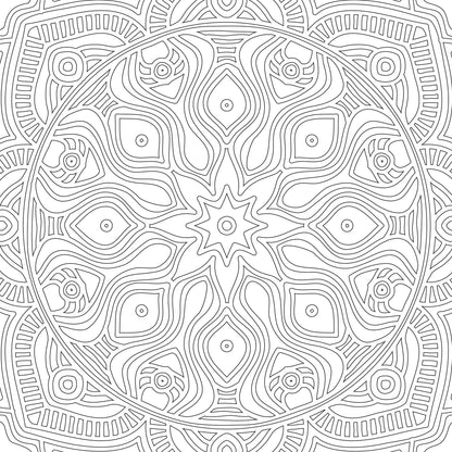 Refreshing Mandala – Colouring Book for Adults Book 1 | Intricate Mandala Designs for Mindfulness, Relaxation & Creativity | High Quality Paper for Pens, Pencils & Markers