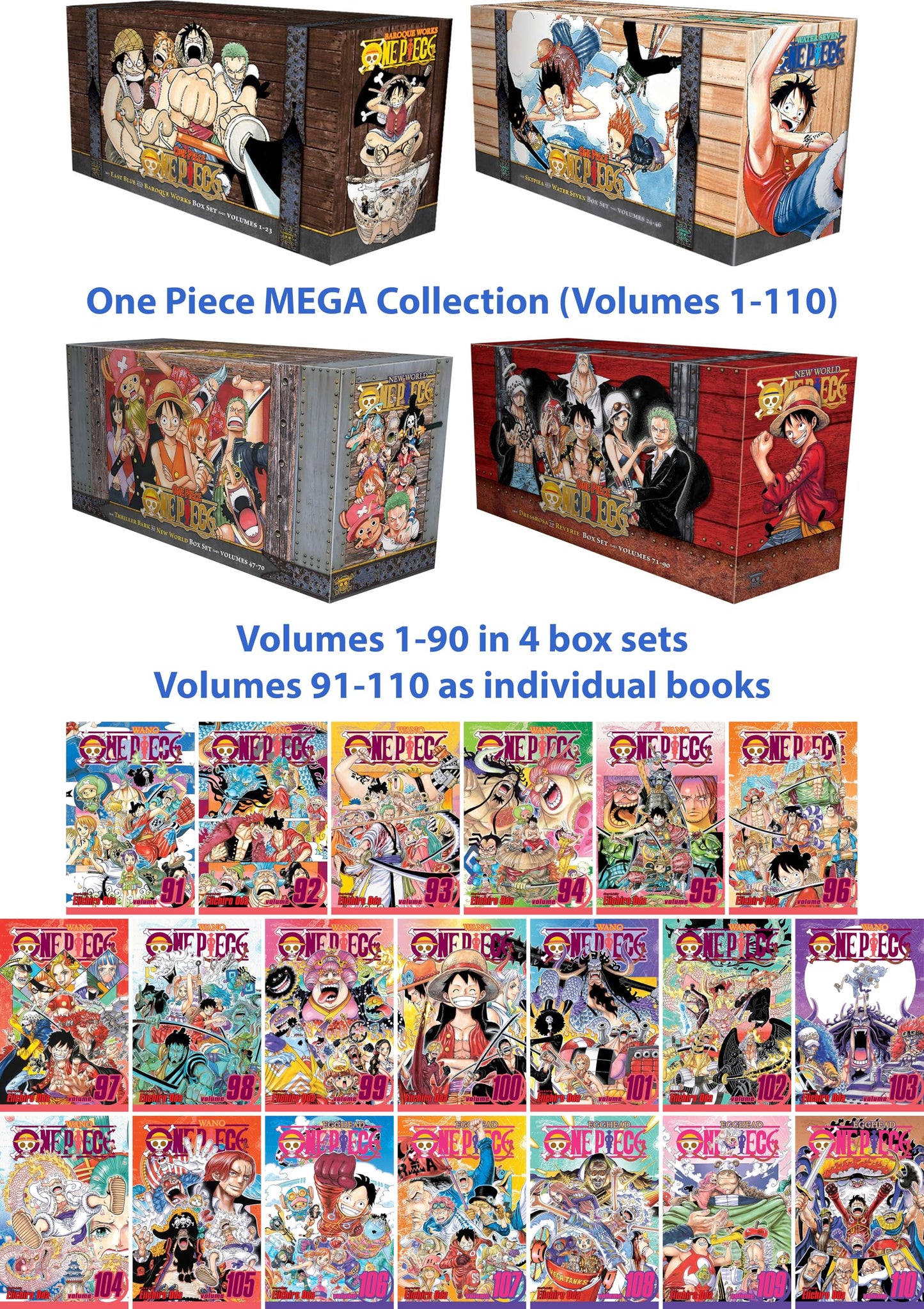 One Piece Manga Series Collection Box Sets by Eiichiro Oda