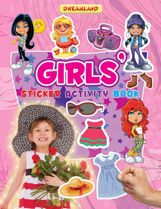 Girls Sticker Activity Book for Children Age 3-6 years - Colourful Pictures  Stickers and Fun Activities by Dreamland Publications (Author) book cover