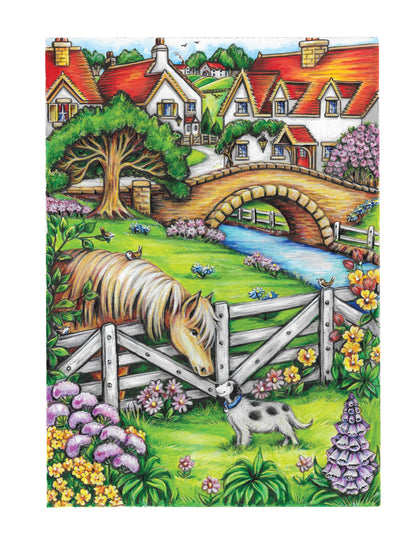 Creative Haven Village Charm Coloring Book