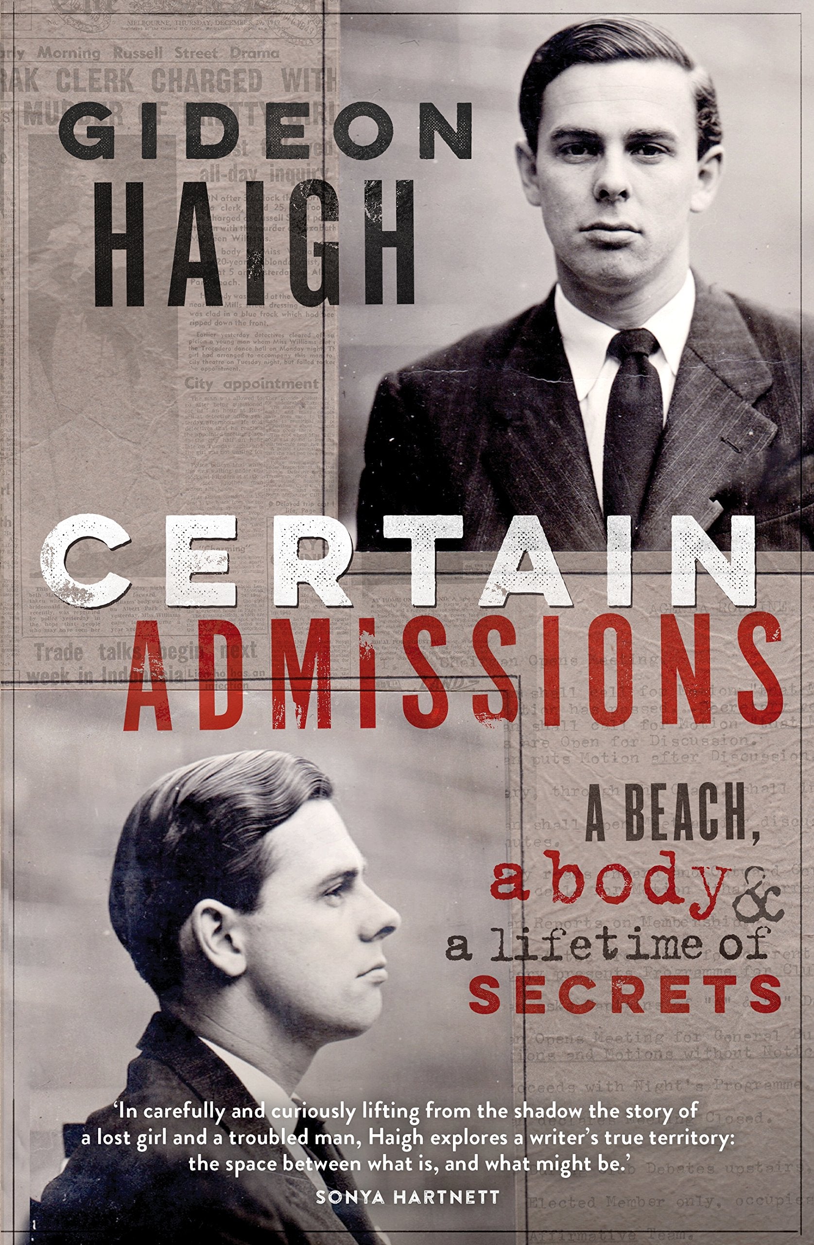 Certain Admissions : A Beach, a Body and book cover