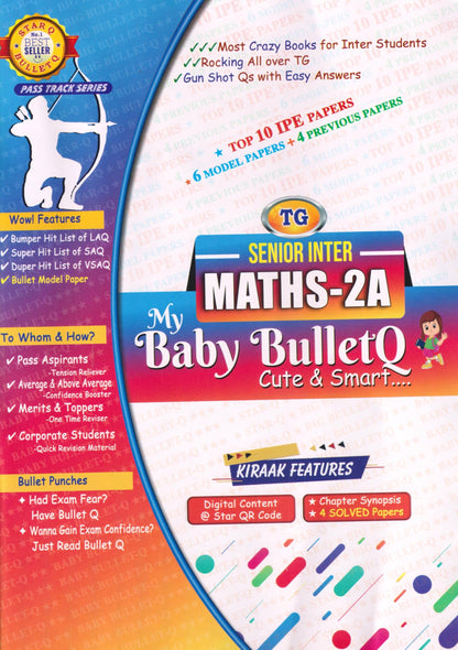 TG My Baby Bullet Q Intermediate 2nd Year MPC 2026-27 | Mathematics 2A & 2B, Physics & Chemistry | IPE Quick Revision & Exam Prep | Set of 4 Books (English Medium)
