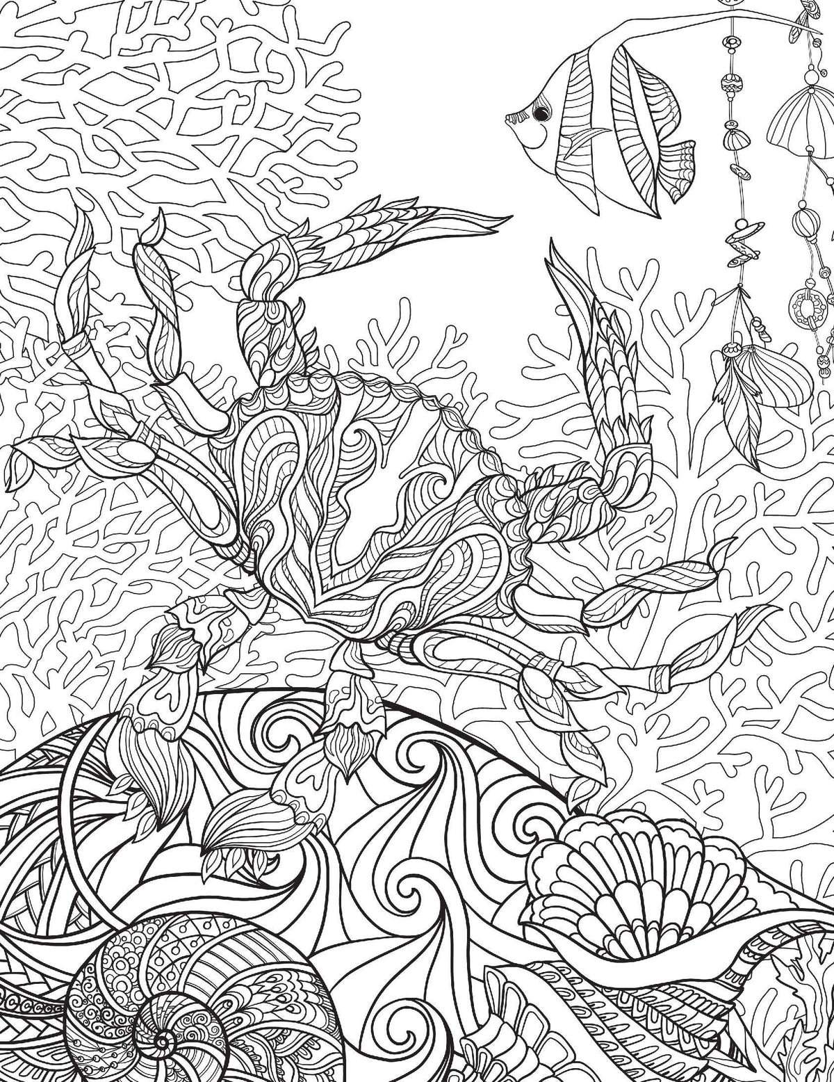 Ocean Adult Colouring Book for Peace & Relaxation | Underwater Scenes, Sea Creatures, and Marine Magic for Mindful Creativity and Stress Relief