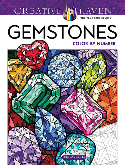 Creative Haven Gemstones Color by Number (Adult Coloring Books: Art & Design)