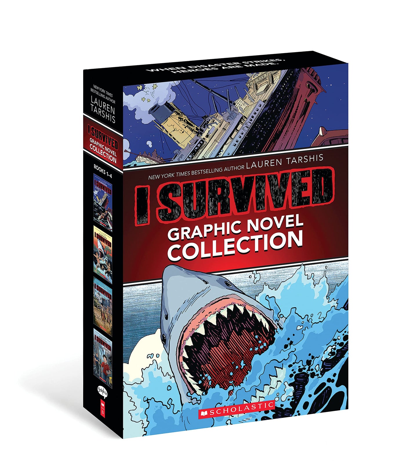 I Survived Graphic Novels #1-4: A Graphix Collection: I Survived the Sinking of the Titanic, 1912 / I Survived the Shark Attacks of 1916 / I Survived ... I Survived the Attacks of September 11, 2001 