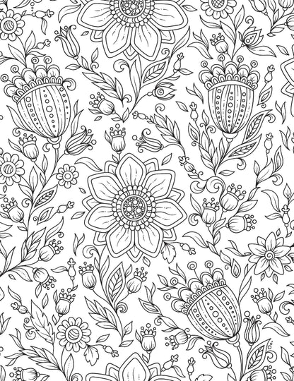Nature Adult Colouring Book for Peaceful Creativity and Stress Relief | Beautiful Designs Inspired by Flowers, Birds, Butterflies & More for Relaxation and Mindful Expression