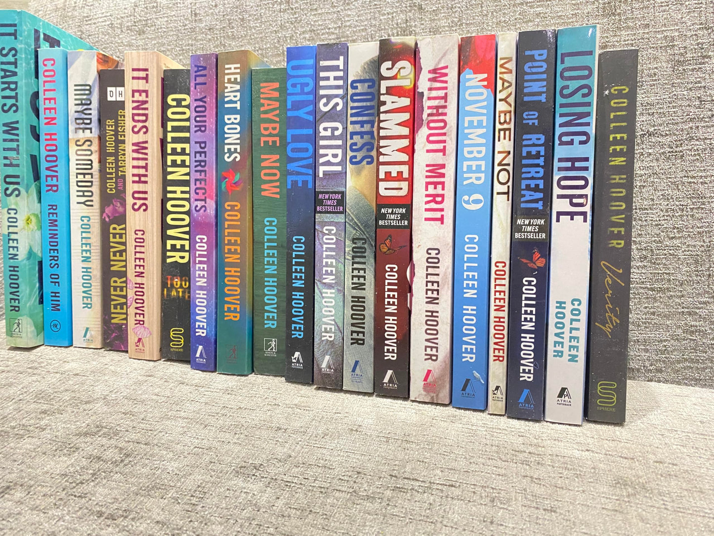 Colleen Hoover 19-Book Collection Set – It Ends With Us, It Starts With Us, Ugly Love, November 9, Reminders of Him, Confess & More