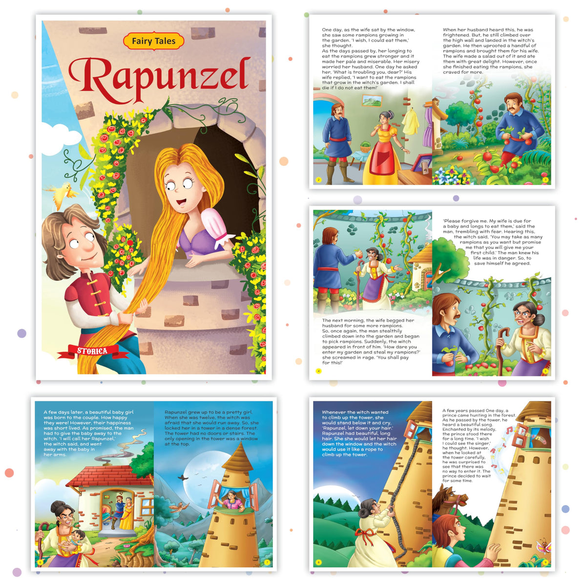 Set of 10 Fairy Tales Story Books for Kids|English Short Stories for 3+ | Cindrella,Rapunzel, Nightangle,Ugly Duckling & Others