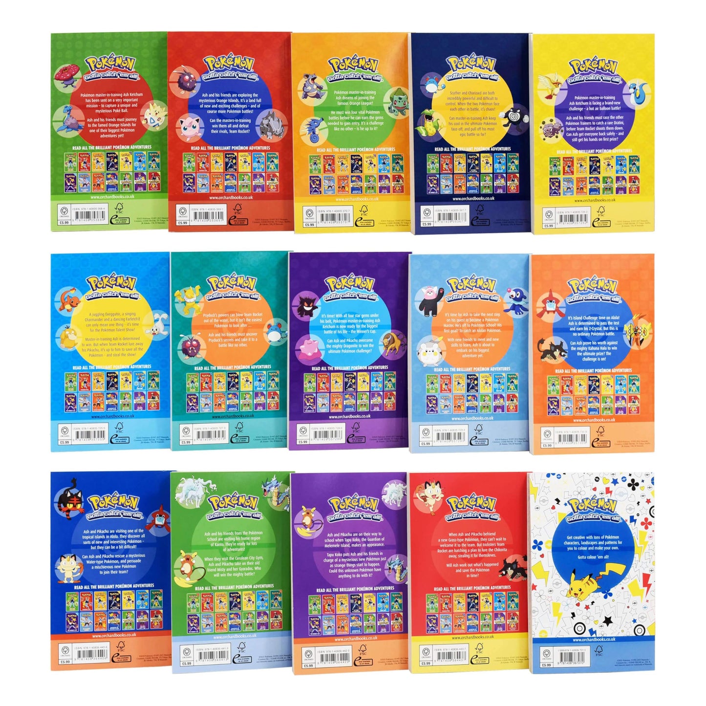 Pokemon Ultimate Book Collection Series - 1-15 Box Set 