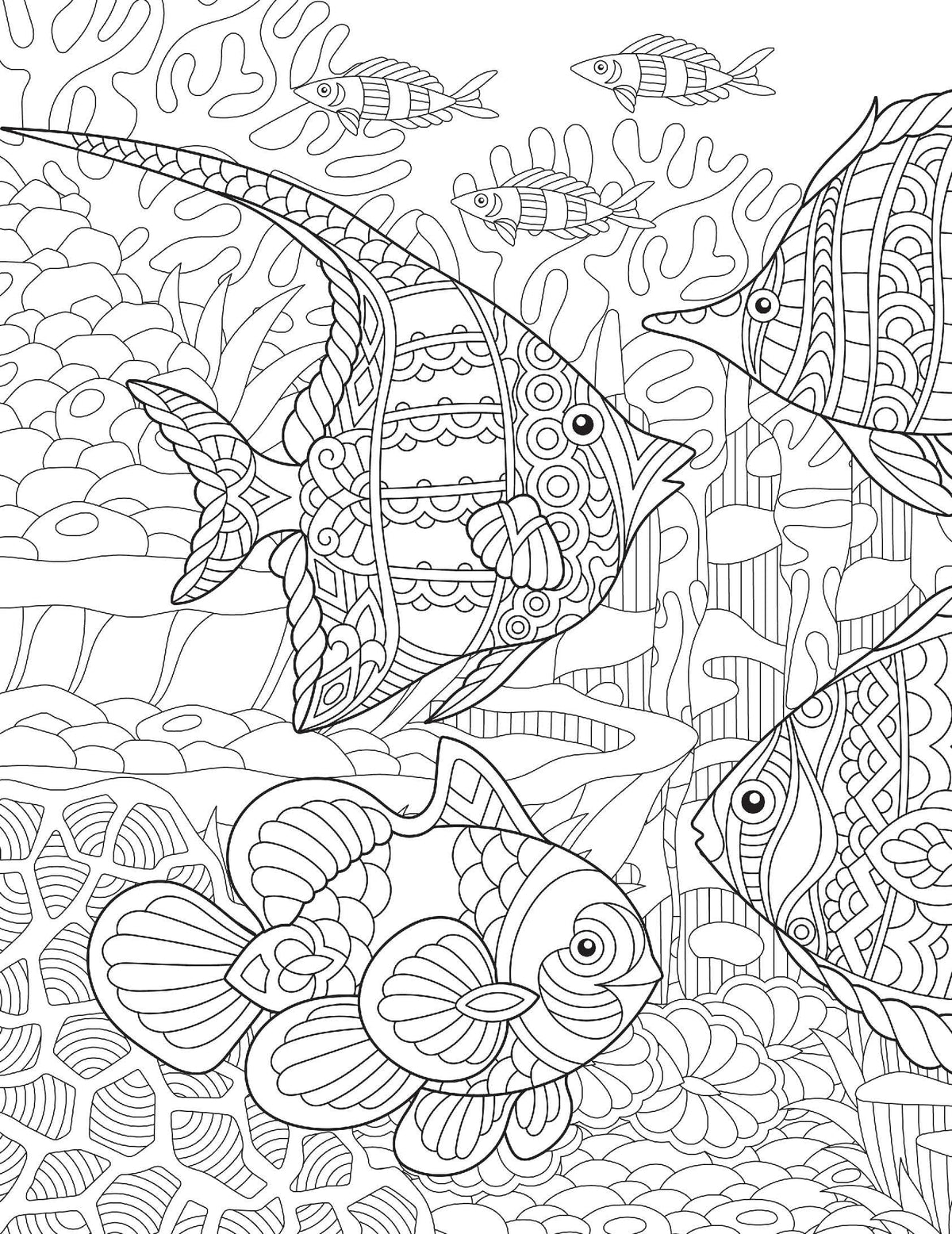 Ocean Adult Colouring Book for Peace & Relaxation | Underwater Scenes, Sea Creatures, and Marine Magic for Mindful Creativity and Stress Relief