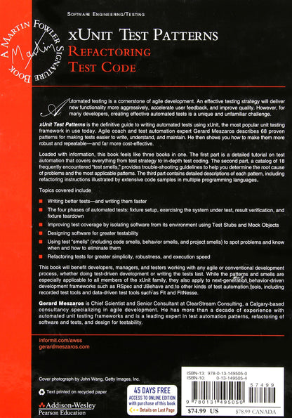 xUnit Test Patterns: Refactoring Test Code