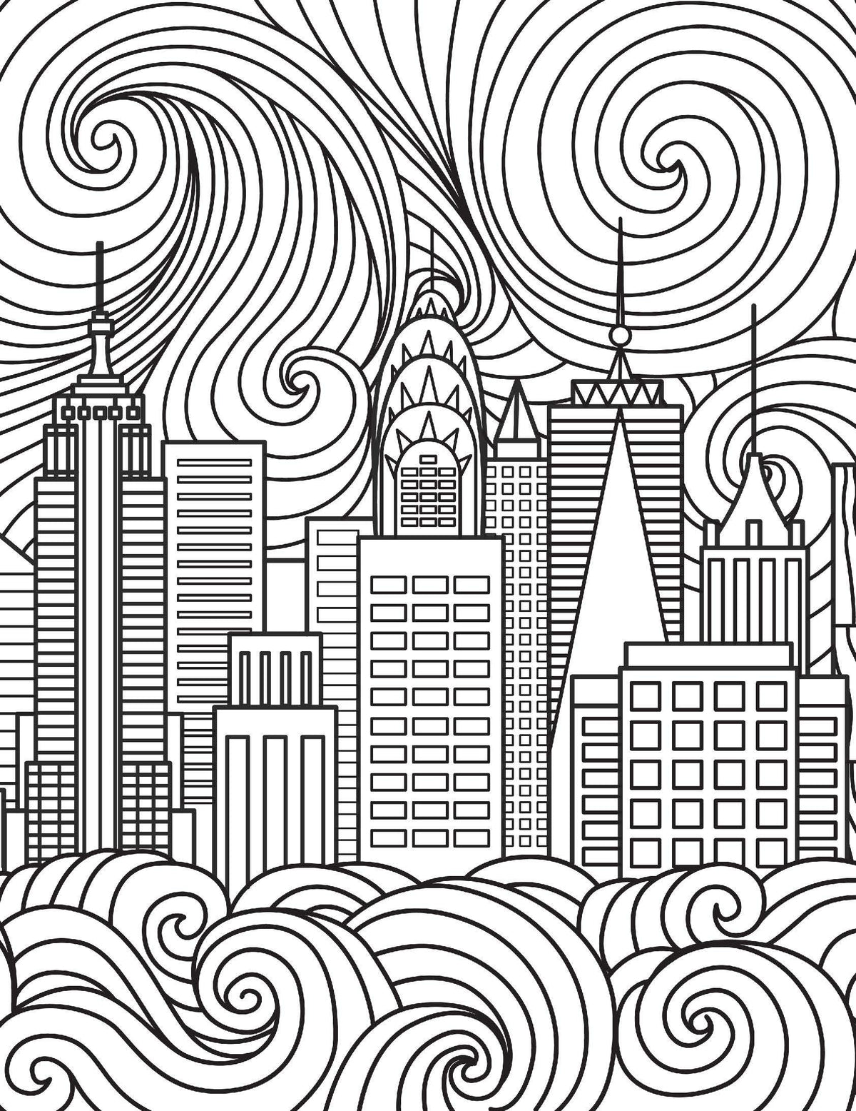 Cityscape – Colouring Book for Adults | Adult Coloring Activity Book with 32 Detailed City Designs | High-Quality Paper Suitable for Colouring Pencils, Gel Pens & Sketches