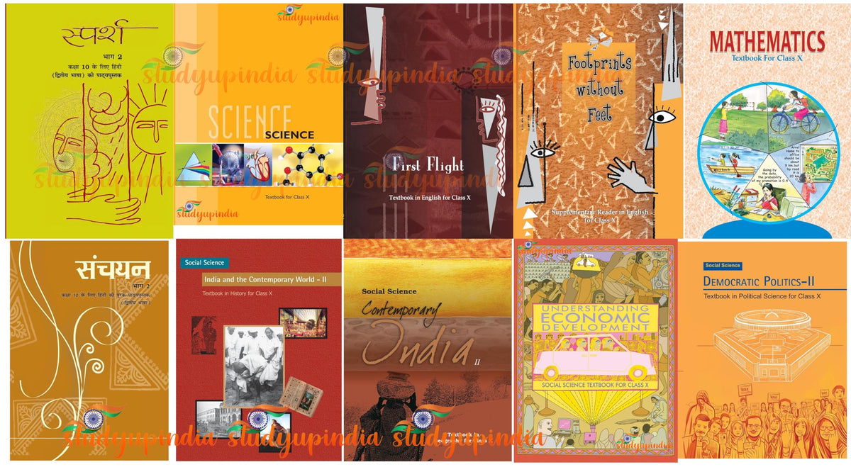 NCERTSHOP NCERT Class 10 Book Set of 10 (English Medium) 2025-26 Edition with Hindi-B Textbook for Class X | (Sparsh + Sanchayan + First Flight + ... |10th Class 2024-25 Edition 10th Books Set