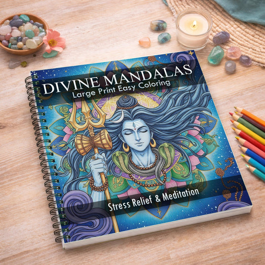 Divine Mandala Coloring Book for Adults | Stress Relief, Mindfulness & Relaxation | 33 Intricate Mandala Designs