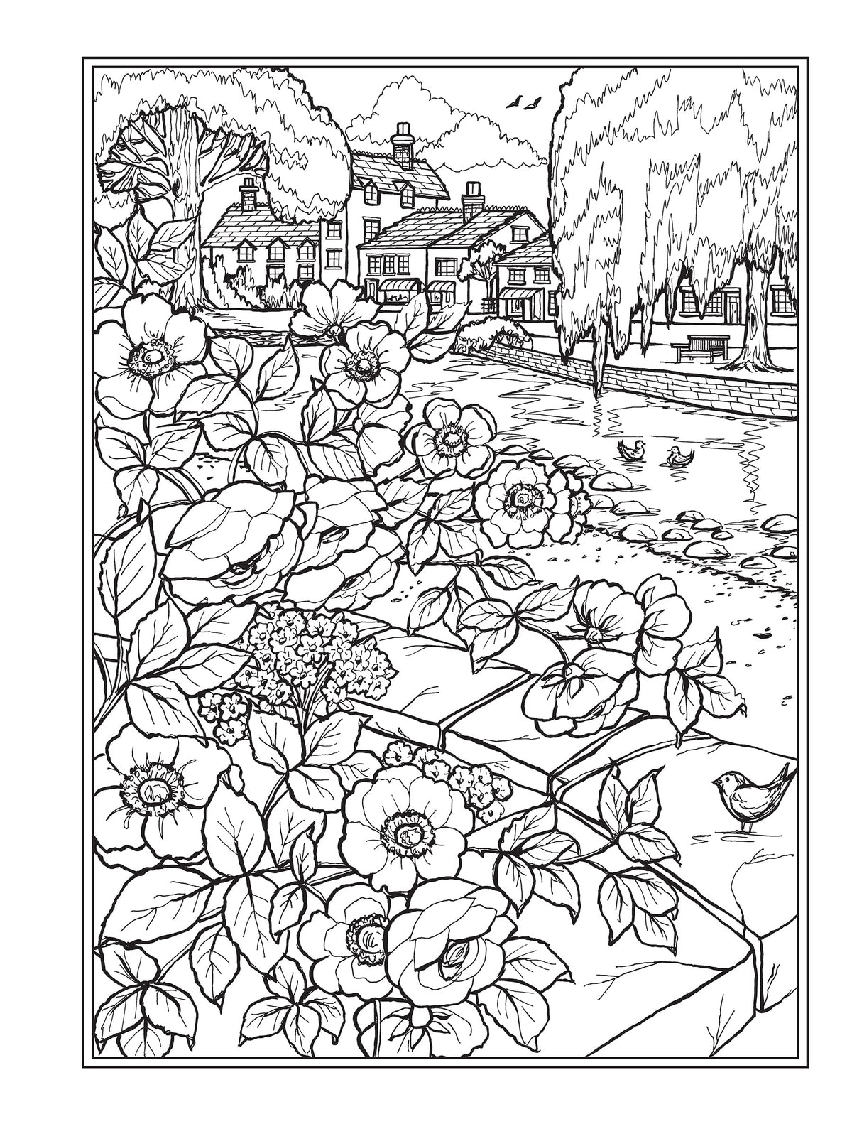 Creative Haven Village Charm Coloring Book