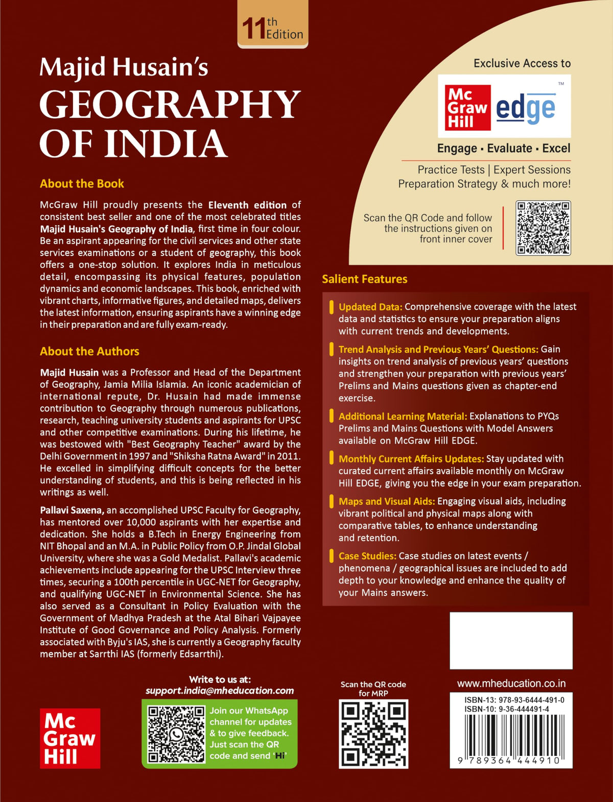 Geography of India, 11e for UPSC CSE 2026 by Pallavi Saxena | Solved PYQs | Colour Maps, Graphs & Charts | Learning tricks & Trend analysis | 30+ Video lectures, Monthly Current Affairs and Webinars