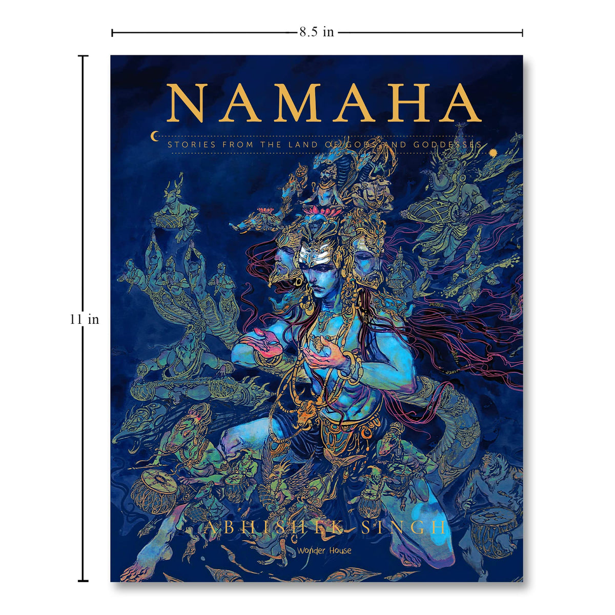 NAMAHA - Stories From The Land Of Gods And Goddesses by Abhishek Singh Illustrated Short Stories from Indian Mythology with Stunning Shiva Artwork | 8.5in. x 11in.