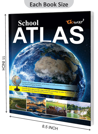 SCHOOL ATLAS (ENGLISH) - MAPLITHO | Student's Guide to Geography: Latest Edition Atlas with Detailed Maps