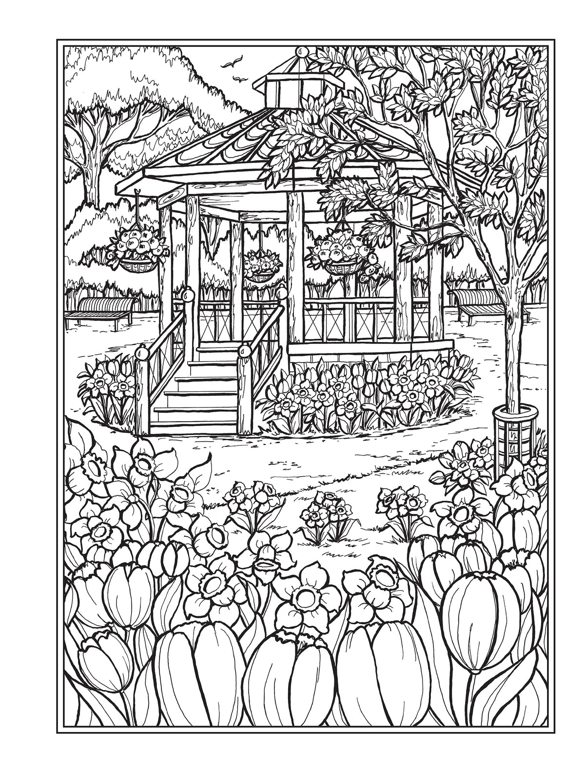 Creative Haven Village Charm Coloring Book