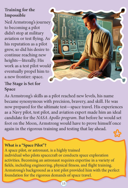 Neil Armstrong Biography for Kids Age 6–12 Years – Inspiring Illustrated Biography Book from Icons of Inspiration Series | Explore Space, Courage & First Moon Landing