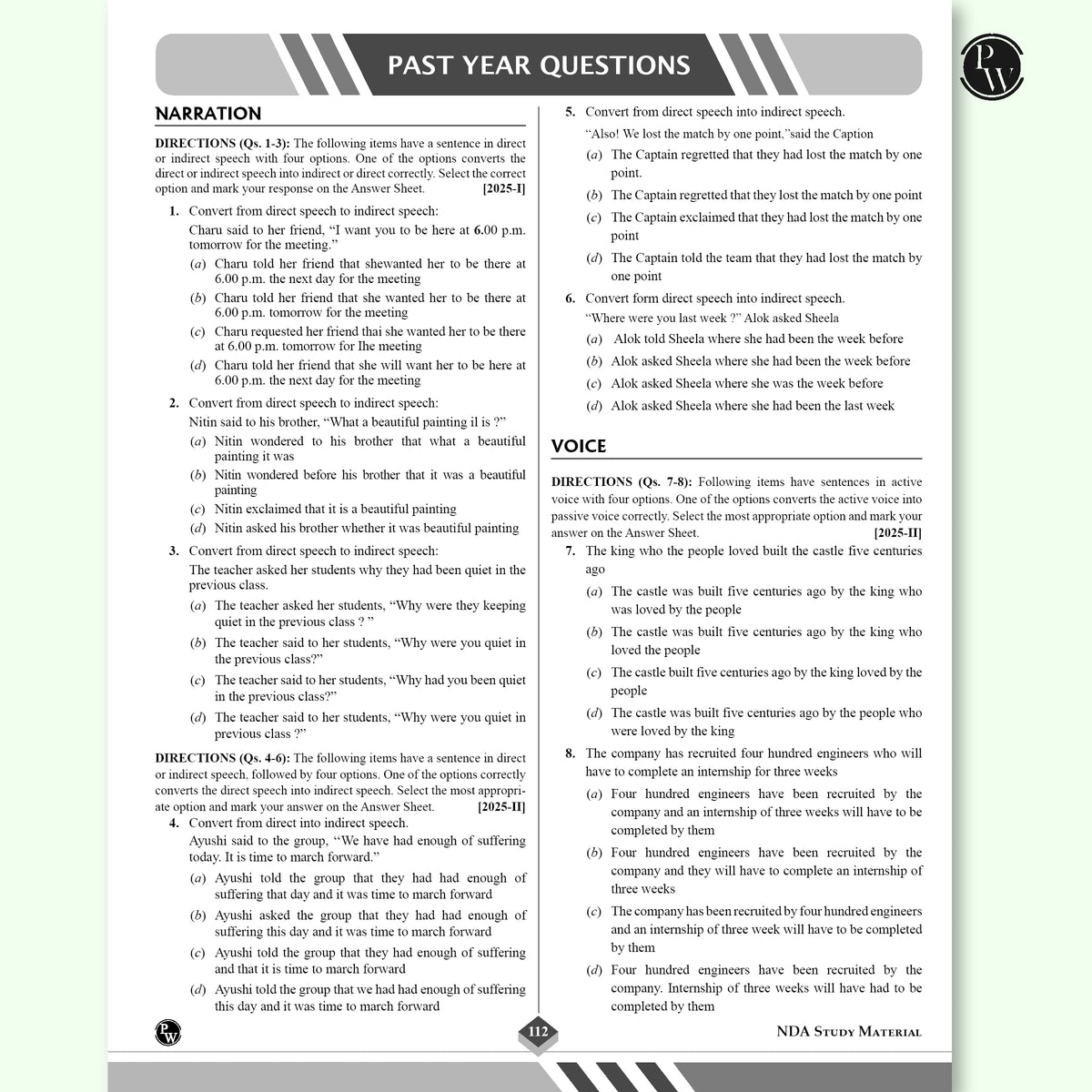 PW Shaurya NDA Book 2026 – NDA/NA General Ability English | Latest 2025 Solved Paper | Comprehension, Verbal Ability, Vocabulary | Chapterwise Theory, PYQs, Practice Exercises