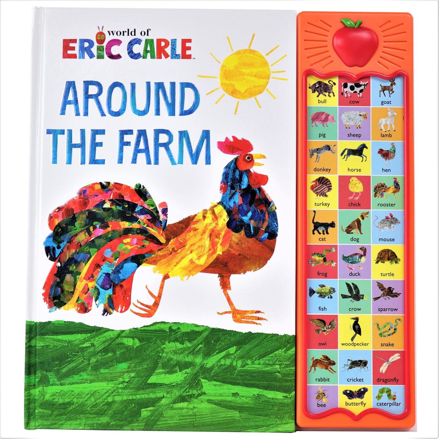 World of Eric Carle, Around the Farm 30-Button Animal Sound Book - Great for First Words - PI Kids 