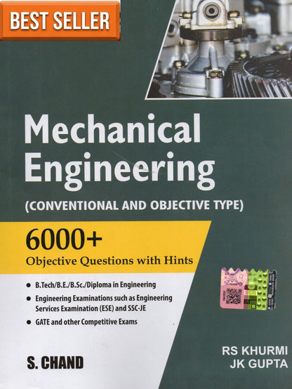Objective Mechanical Engineering (Conventional and Objective Type) - 6000+ Objective Questions with Hints - Khurmi & Gupta [ORIGINAL BOOK-WITH QR ... & PRINT] - Latest 8th/Edition for 2027 Exams