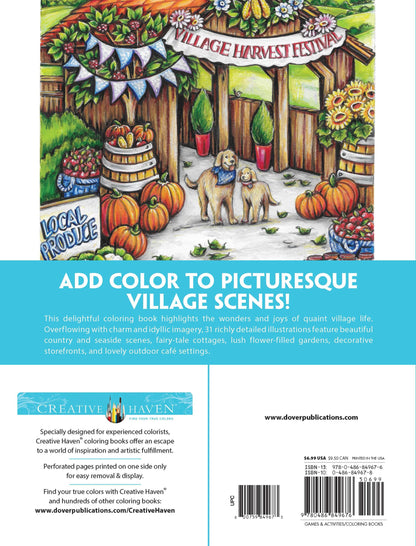 Creative Haven Village Charm Coloring Book