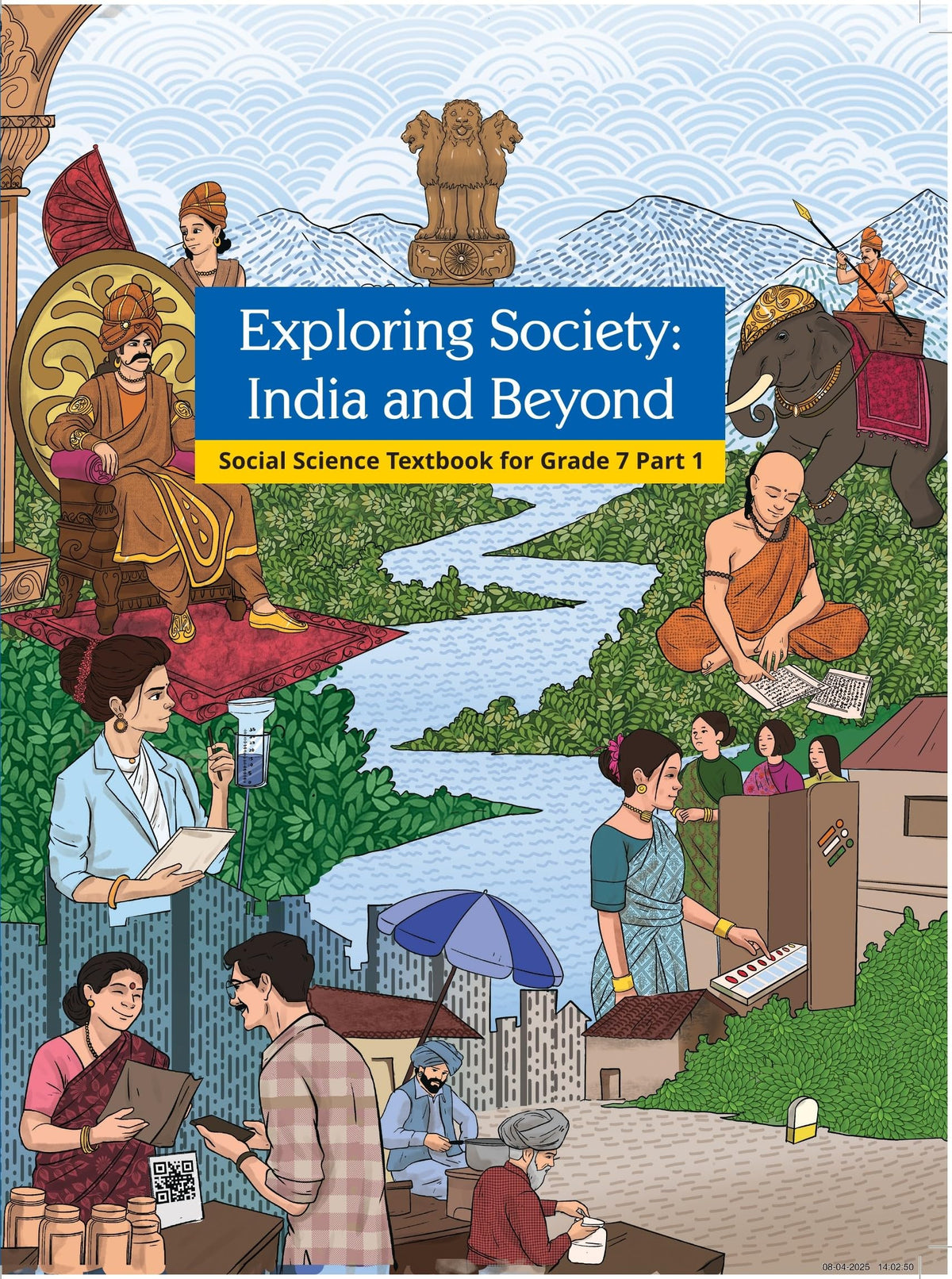 NCERT Class 7 Textbook Of Hindi,English,Mathematics,Science & Social Science (Malhar, English, Ganita Prakash, Curiosity & Exploring Society India and Beyond) (Set Of 5 Books) Latest Edition 2025-2026