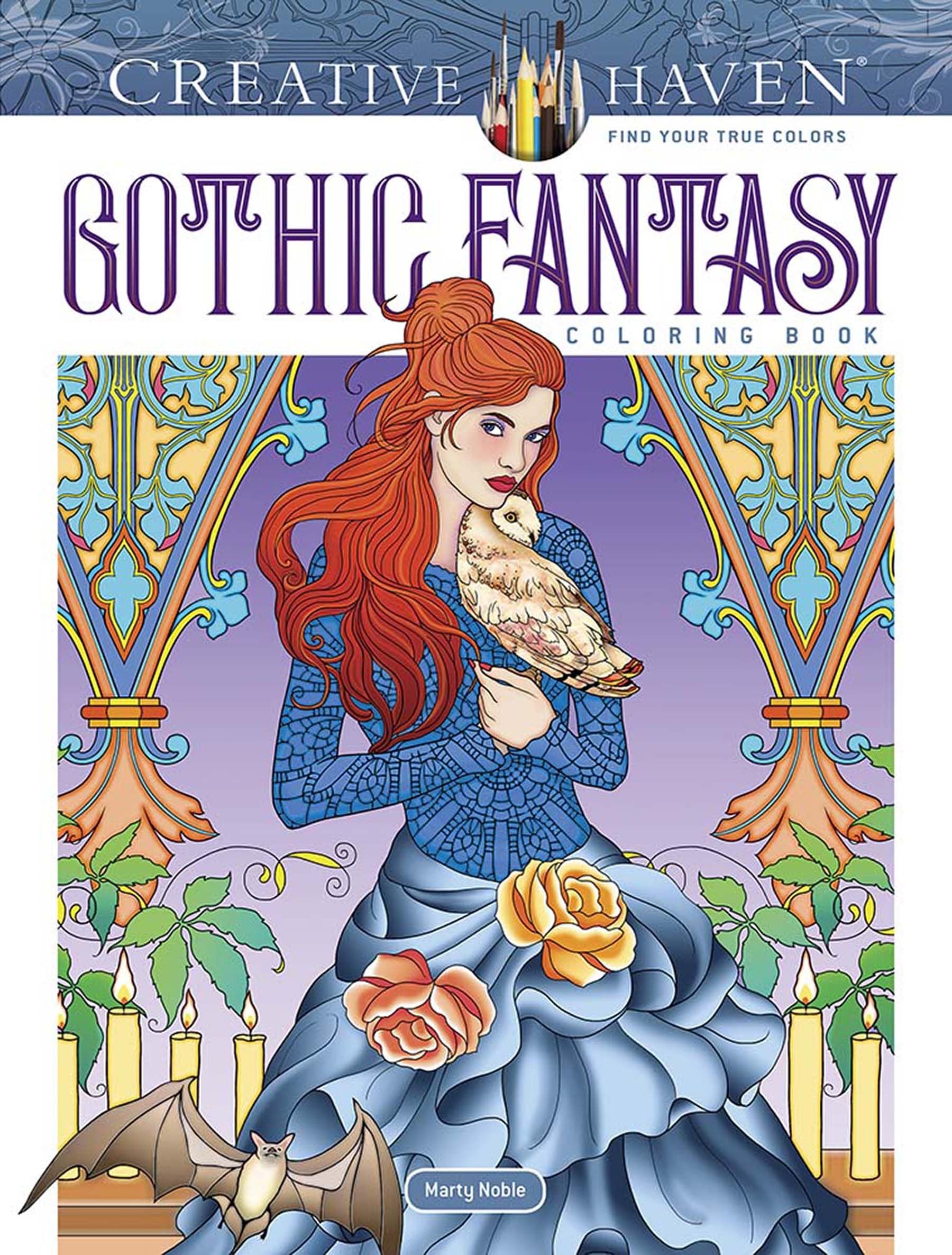 CREATIVE HAVEN GOTHIC FANTASY COLORING BOOK book cover