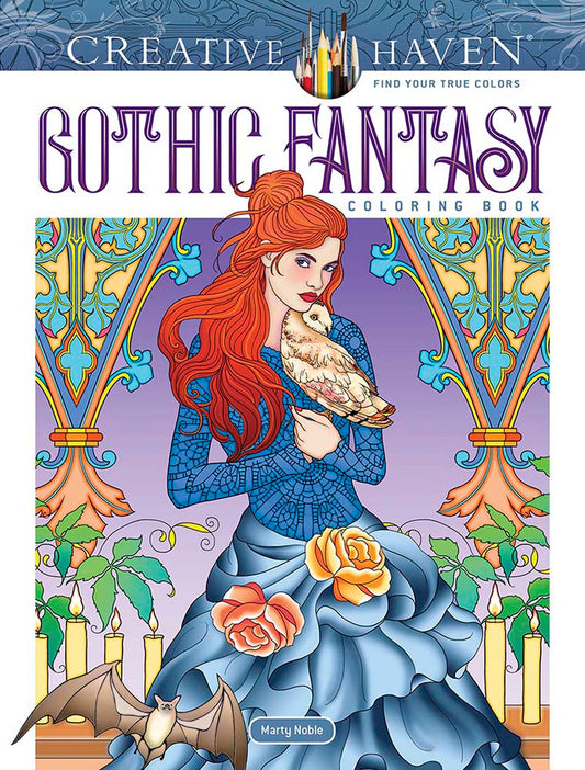 CREATIVE HAVEN GOTHIC FANTASY COLORING BOOK book cover