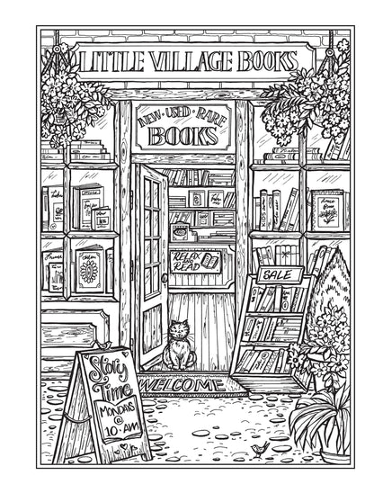 Creative Haven Village Charm Coloring Book
