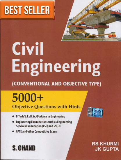 Objective Civil Engineering (Conventional and Objective Type) - 5000+ Objective Questions with Hints - Khurmi & Gupta [ORIGINAL BOOK-WITH QR SCANNABLE ... & PRINT] - Latest 7th/Edition for 2027 Exams