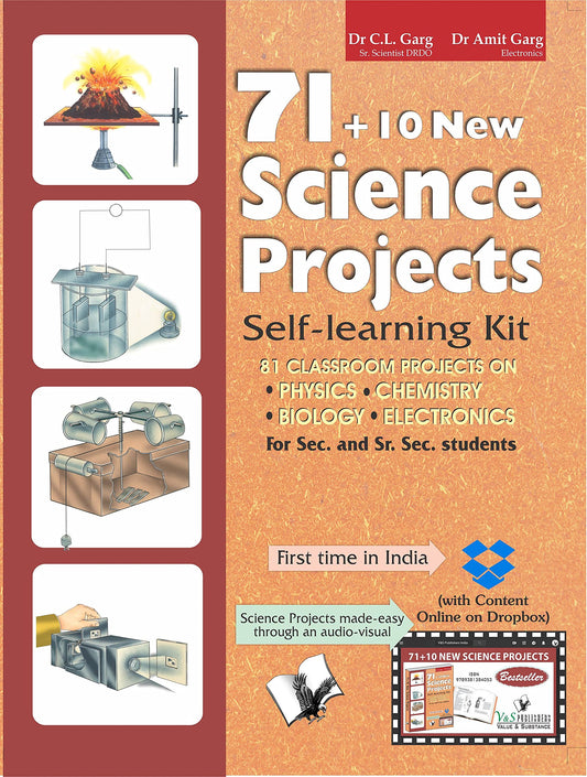 71+10 New Science Projects (With Online Content on Dropbox): Practical Experiments to Verify Classroom Knowledge for School Children (With CD) by C.L. GARG (Author) book cover