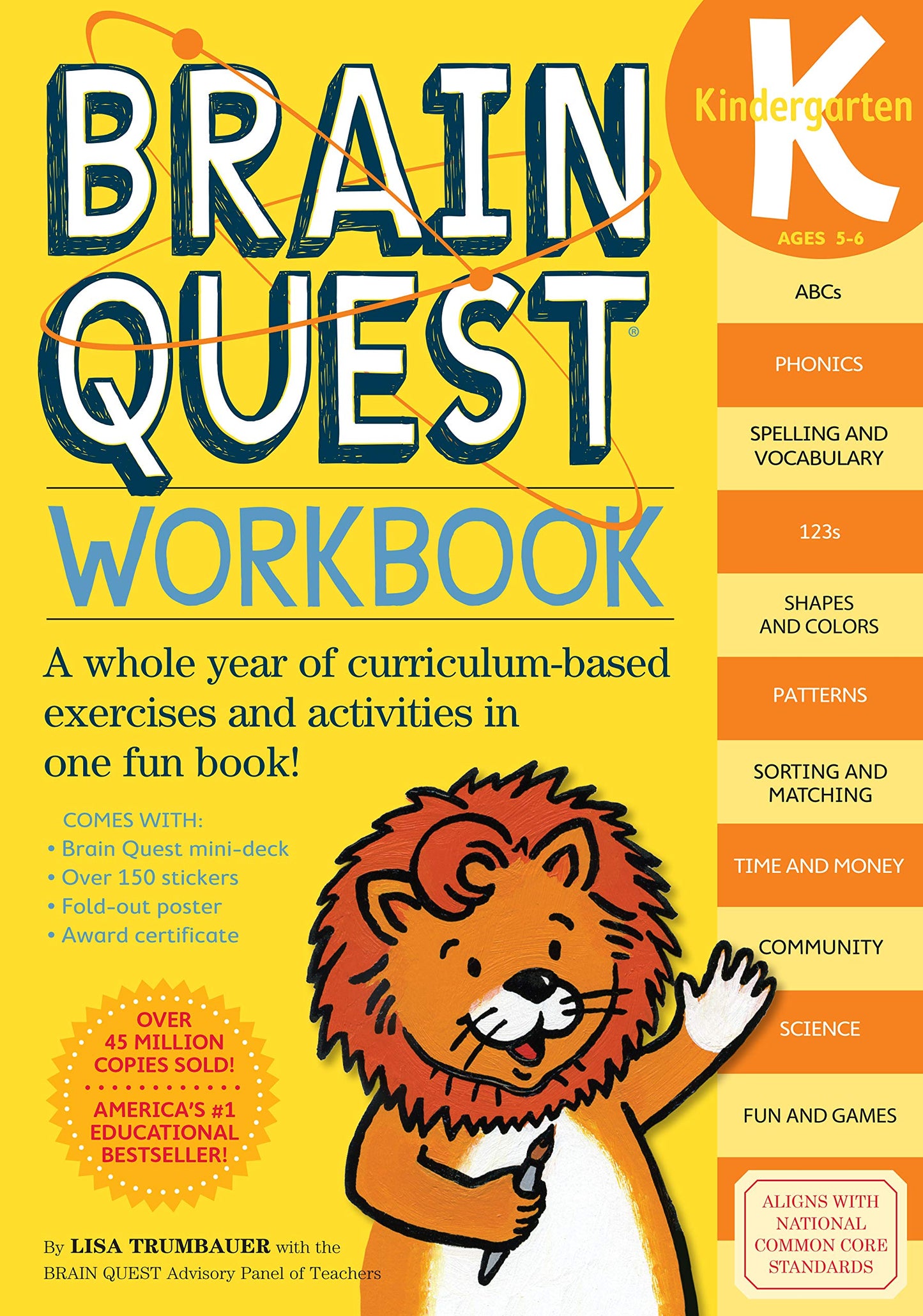 Brain Quest Workbook: Kindergarten by Lisa Trumbauer book cover