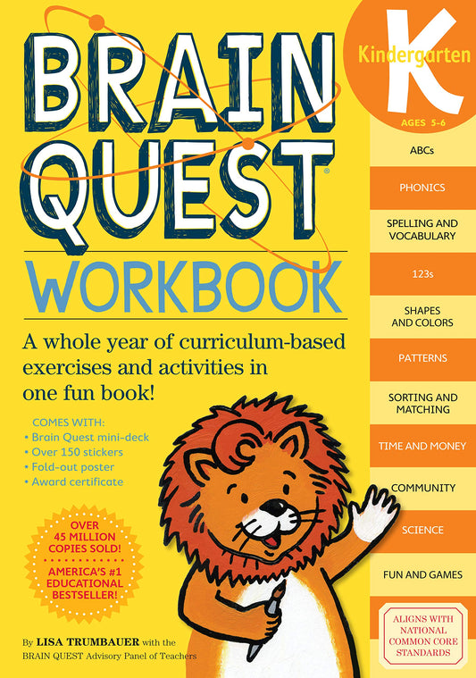 Brain Quest Workbook: Kindergarten by Lisa Trumbauer book cover