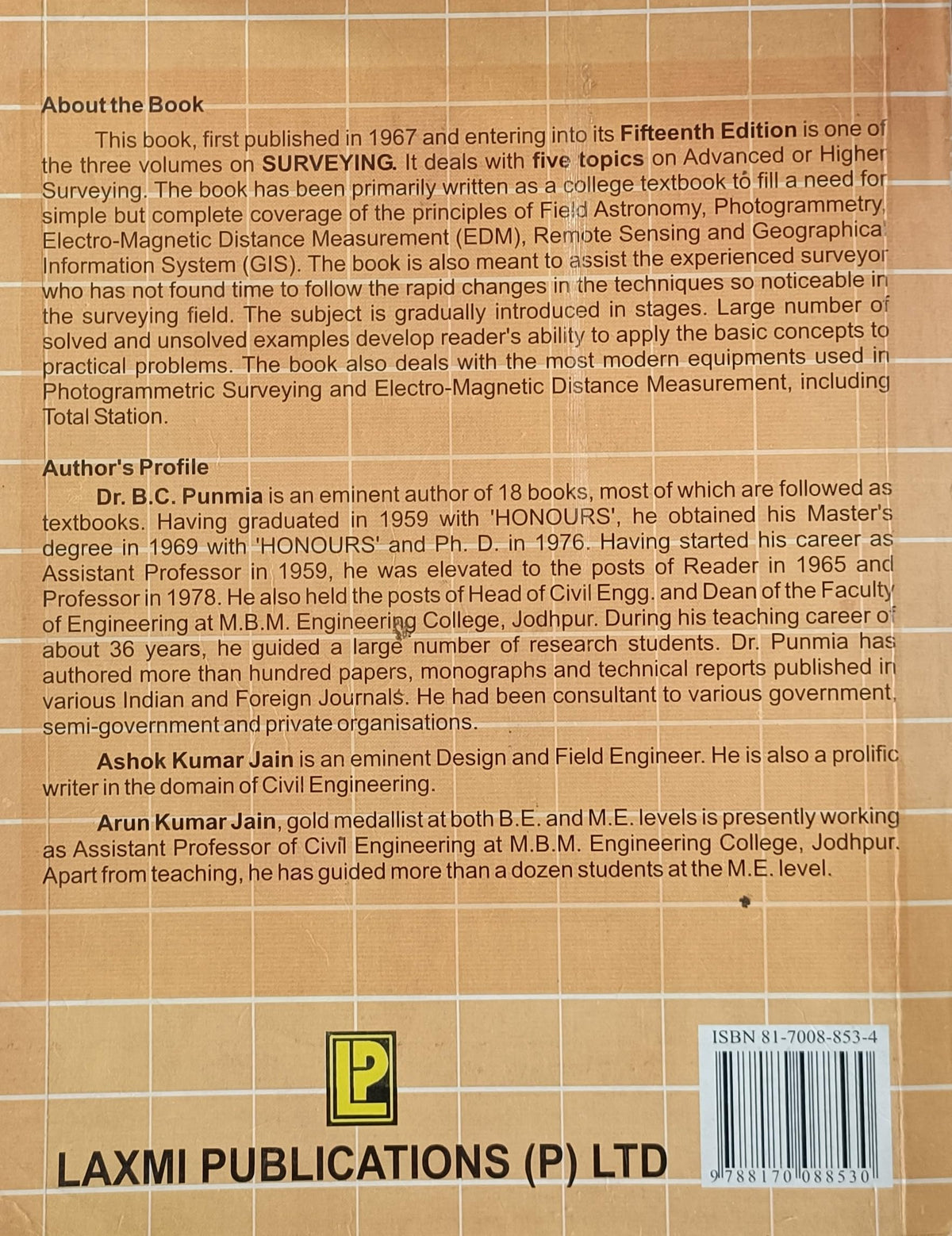 Surveying Vol 1 By BC Punmia (Second Hand & Used Book) (S)