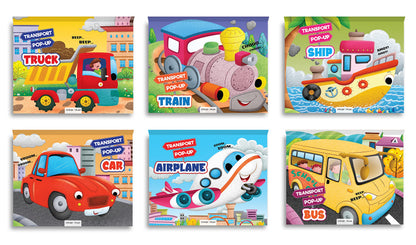 Pop-Up Transport - Train - Gorgeously Illustrated Pop-Up Book For Children - Learn About The World Of Trains And What All They Do