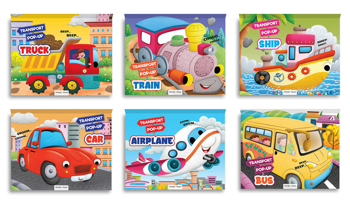 Pop-Up Transport - Airplane - Gorgeously Illustrated Pop-Up Book For Children - Learn About The World Of Airplanes And What All They Do
