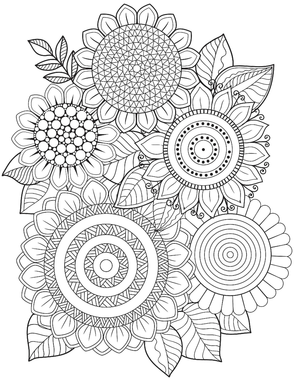 Flowers Adult Colouring Book for Relaxation & Mindfulness | Beautiful Floral Designs to Relieve Stress & Inspire Creativity with Colour