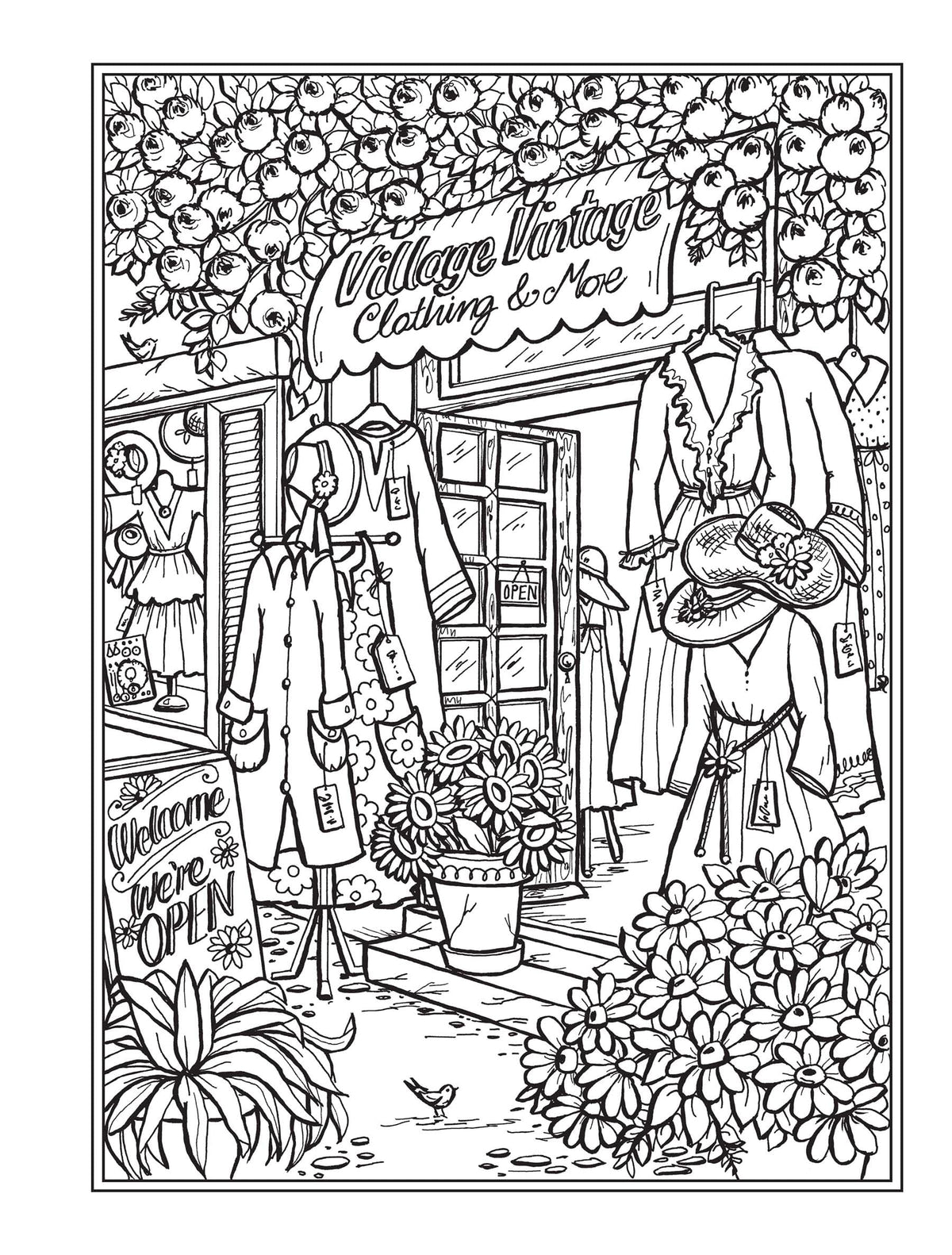 Creative Haven Village Charm Coloring Book